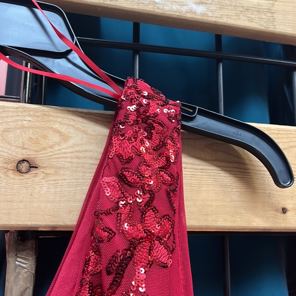 NWT,Alex & Eve from Alex evenings Sequin Floral Sheath Dress
,red - Picture 12 of 17